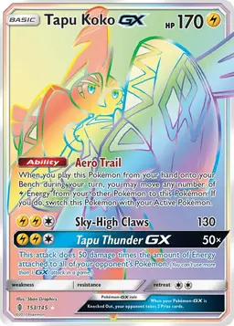 Tapu Koko GX 153 - Pokemon Guardians Rising