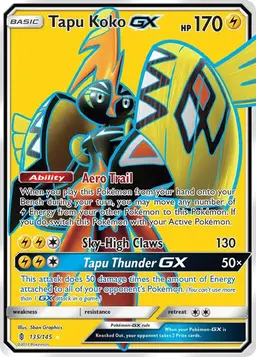 Tapu Koko GX 135 - Pokemon Guardians Rising