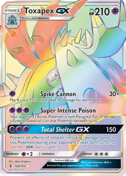 Toxapex GX 154 - Pokemon Guardians Rising