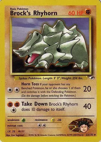 Brock's Rhyhorn - Pokemon Gym Heroes #22