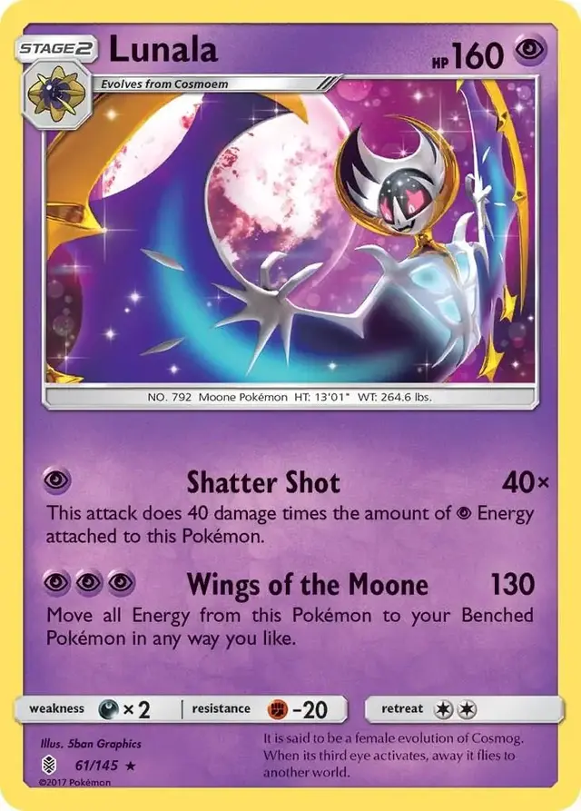 Lunala - Pokemon Guardians Rising #61