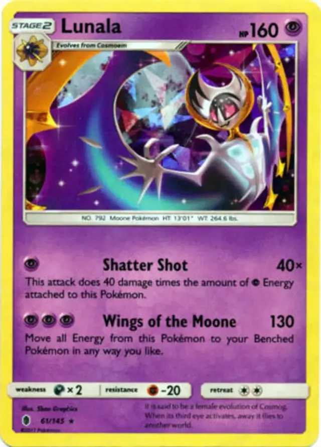 Lunala [Cracked Ice Holo] - Pokemon Guardians Rising #61