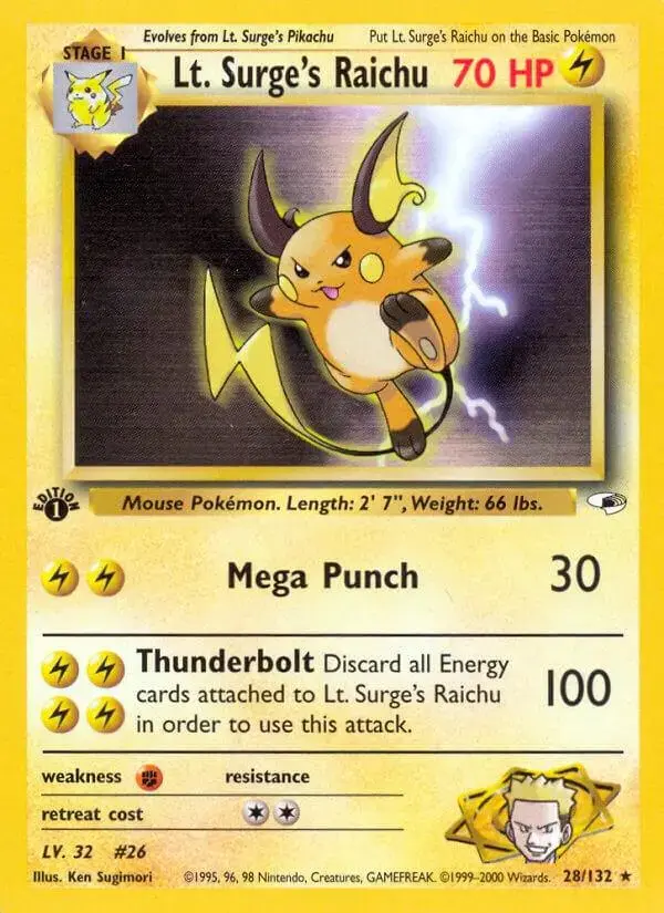 Lt. Surge's Raichu [1st Edition]