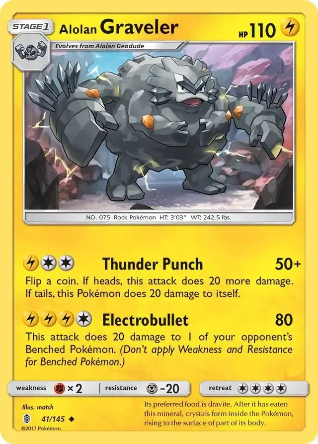 Alolan Graveler - Pokemon Guardians Rising #41