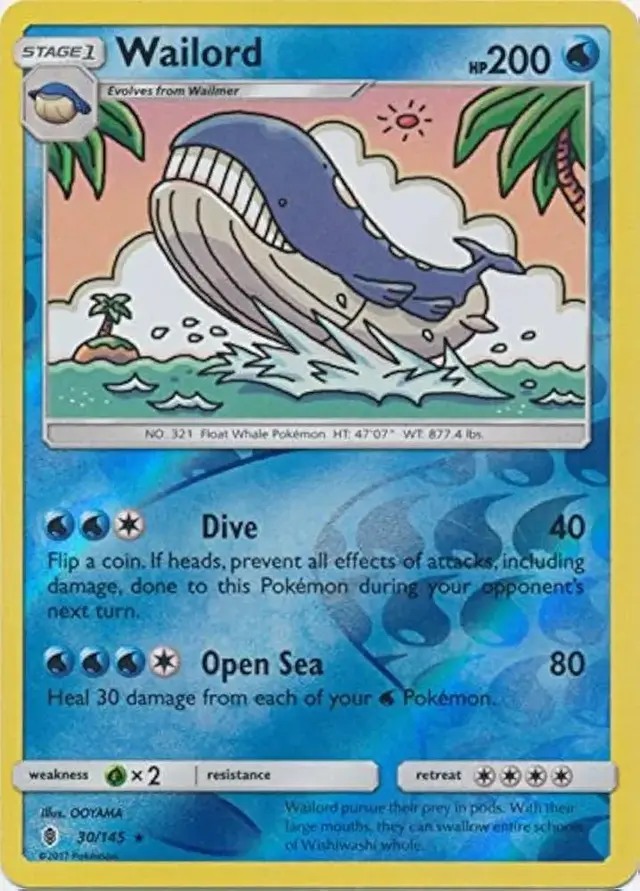 Wailord [Reverse Holo] - Pokemon Guardians Rising #30