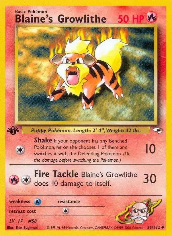 Blaine's Growlithe [1st Edition]