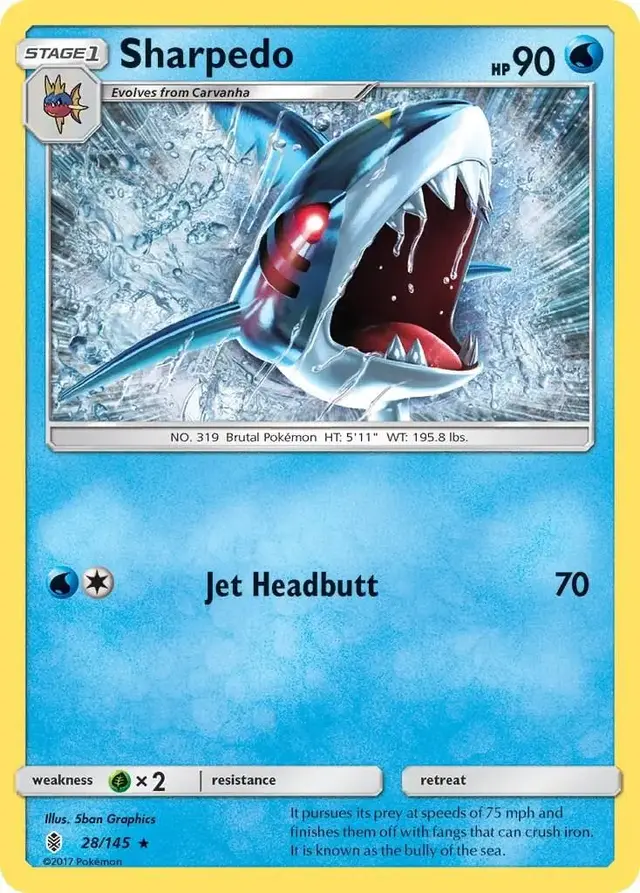 Sharpedo - Pokemon Guardians Rising #28