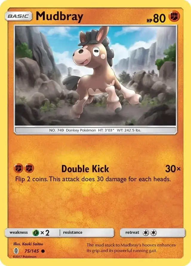 Mudbray - Pokemon Guardians Rising #75