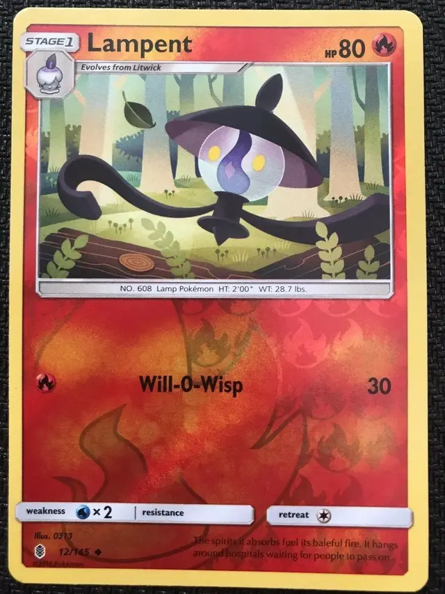 Lampent [Reverse Holo] - Pokemon Guardians Rising #12