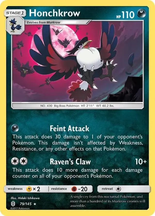Honchkrow - Pokemon Guardians Rising #79
