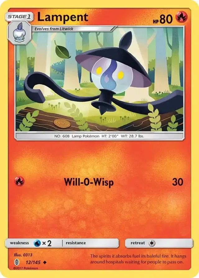 Lampent - Pokemon Guardians Rising #12
