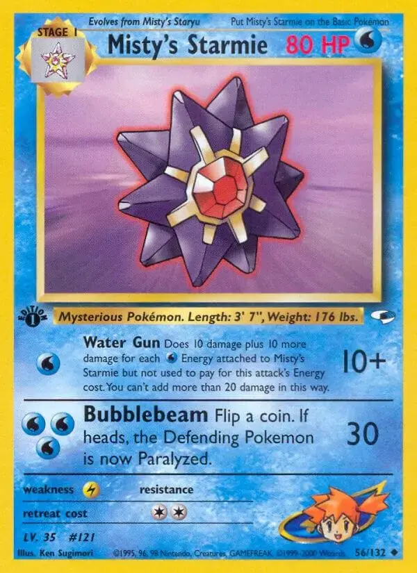 Misty's Starmie [1st Edition] - Pokemon Gym Heroes #56