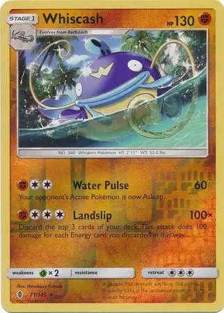 Whiscash [Reverse Holo] - Pokemon Guardians Rising #71