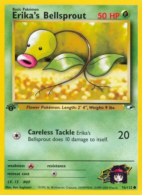 Erika's Bellsprout [1st Edition] - Pokemon Gym Heroes #76