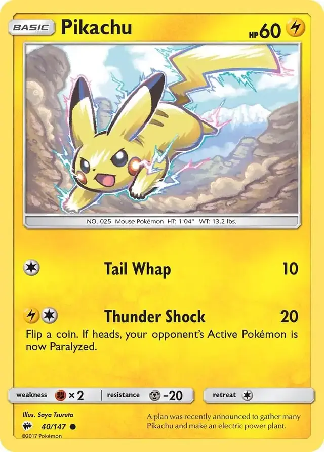 Pikachu - Pokemon Burning Shadows #40