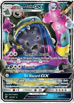 Alolan Muk GX 84 - Pokemon Burning Shadows