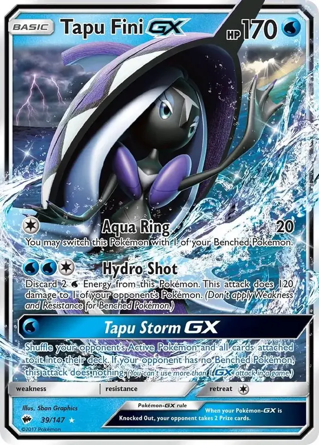 Tapu Fini GX - Pokemon Burning Shadows #39