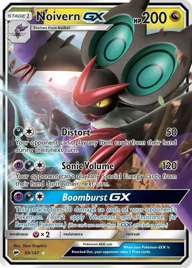Noivern GX - Pokemon Burning Shadows #99