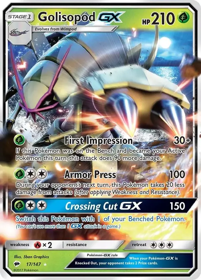 Golisopod GX - Pokemon Burning Shadows #17