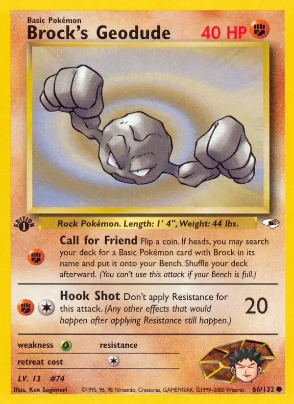 Brock's Geodude [1st Edition] - Pokemon Gym Heroes #66