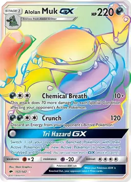 Alolan Muk GX 157 - Pokemon Burning Shadows
