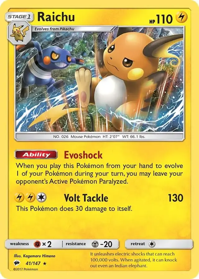 Raichu - Pokemon Burning Shadows #41