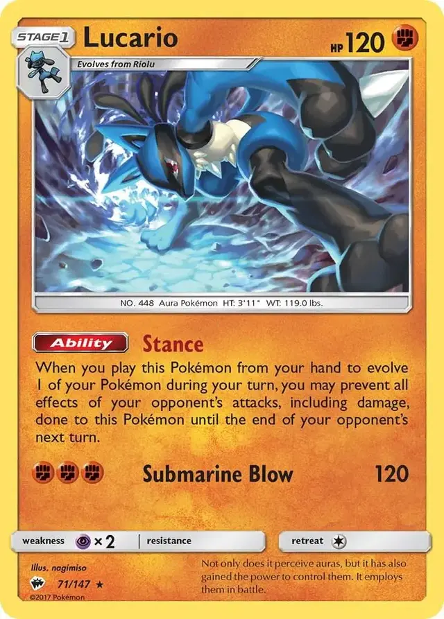Lucario - Pokemon Burning Shadows #71
