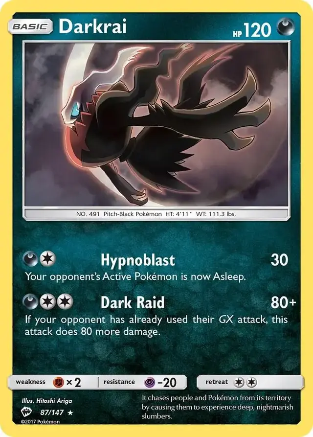 Darkrai - Pokemon Burning Shadows #87