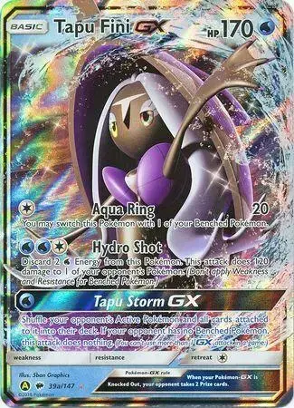 Tapu Fini GX - Pokemon Burning Shadows #39a