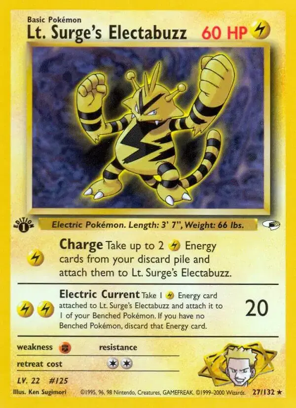 Lt. Surge's Electabuzz [1st Edition] - Pokemon Gym Heroes #27