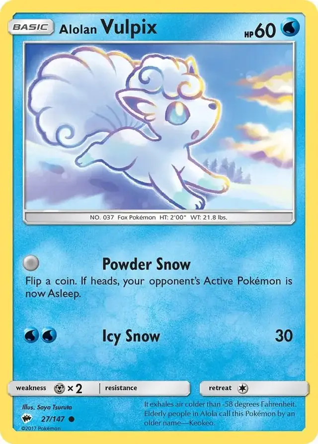Alolan Vulpix - Pokemon Burning Shadows #27