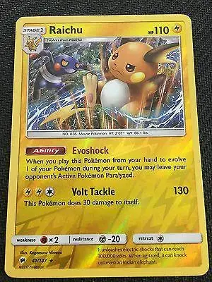 Raichu [Reverse Holo] - Pokemon Burning Shadows #41