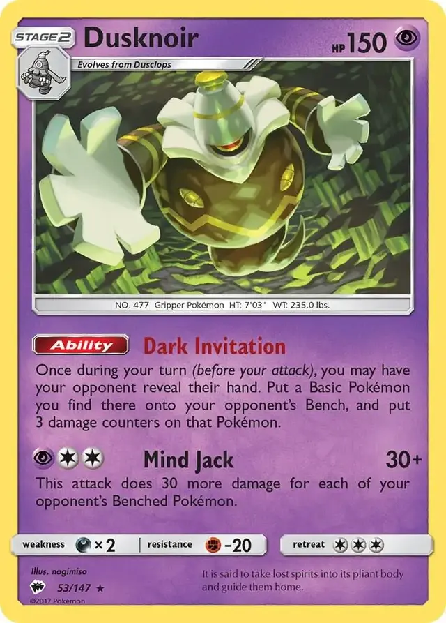 Dusknoir - Pokemon Burning Shadows #53