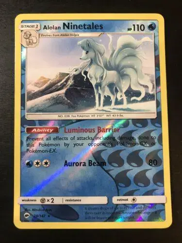 Alolan Ninetales [Reverse Holo] - Pokemon Burning Shadows #28