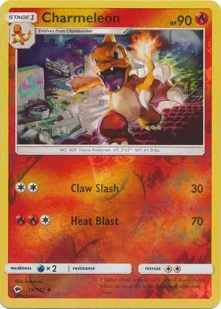Charmeleon [Reverse Holo] - Pokemon Burning Shadows #19