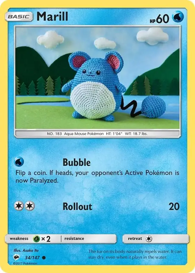 Marill - Pokemon Burning Shadows #34