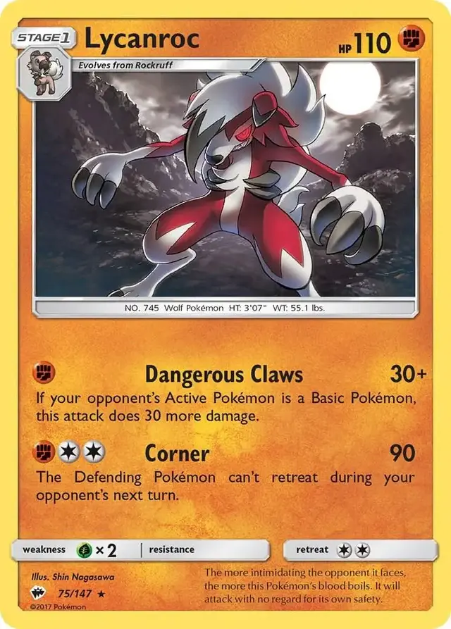 Lycanroc - Pokemon Burning Shadows #75
