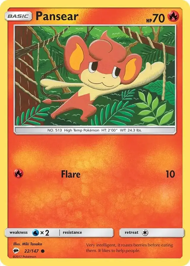 Pansear - Pokemon Burning Shadows #22