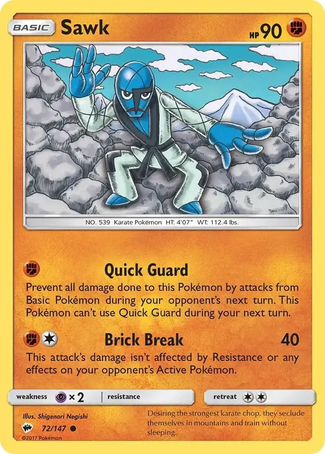 Sawk - Pokemon Burning Shadows #72