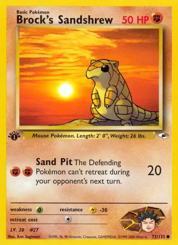 Brock's Sandshrew [1st Edition] - Pokemon Gym Heroes #72