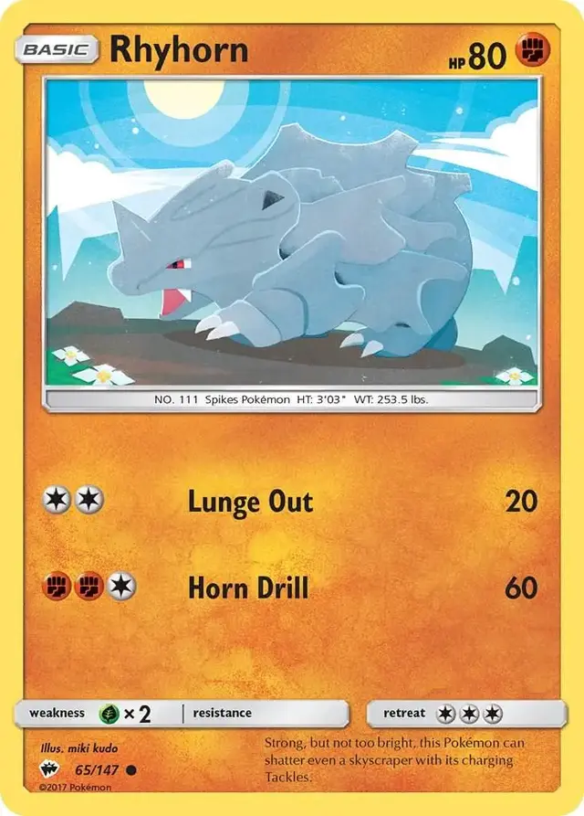 Rhyhorn - Pokemon Burning Shadows #65
