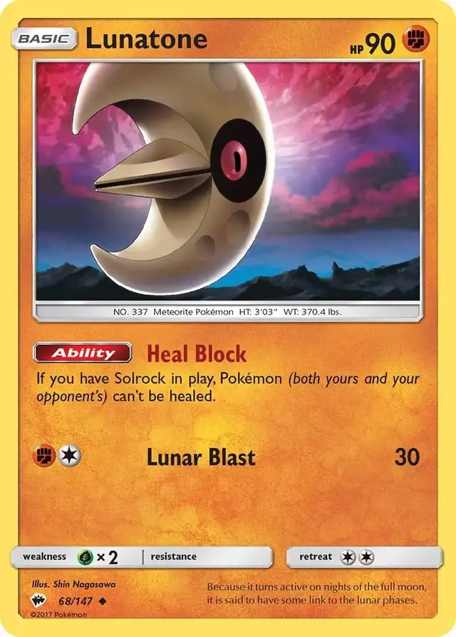 Lunatone - Pokemon Burning Shadows #68
