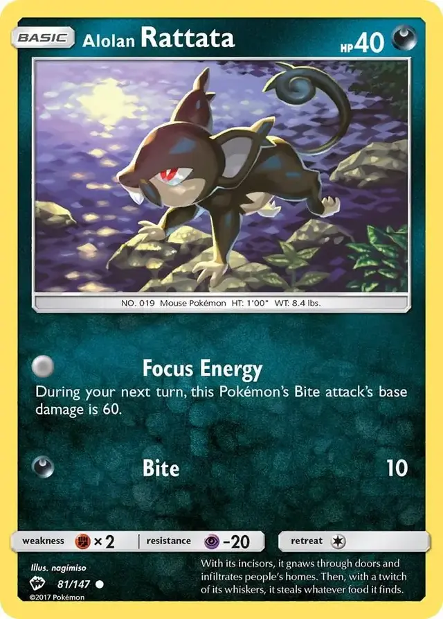 Alolan Rattata - Pokemon Burning Shadows #81