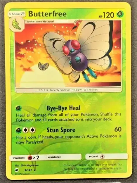 Butterfree [Reverse Holo] - Pokemon Burning Shadows #3