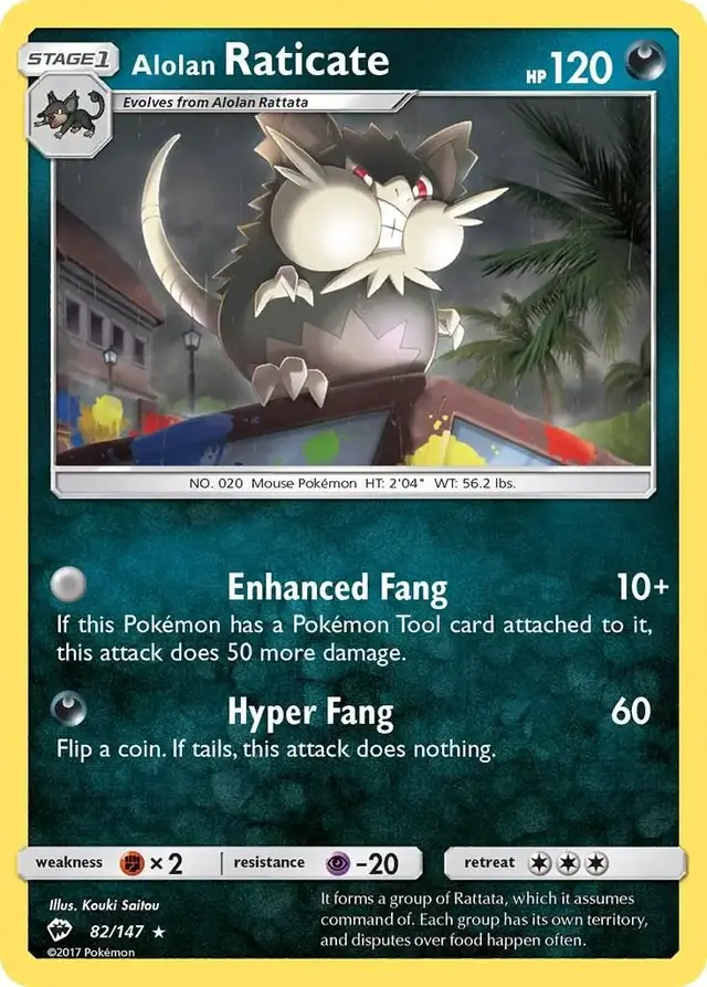 Alolan Raticate - Pokemon Burning Shadows #82