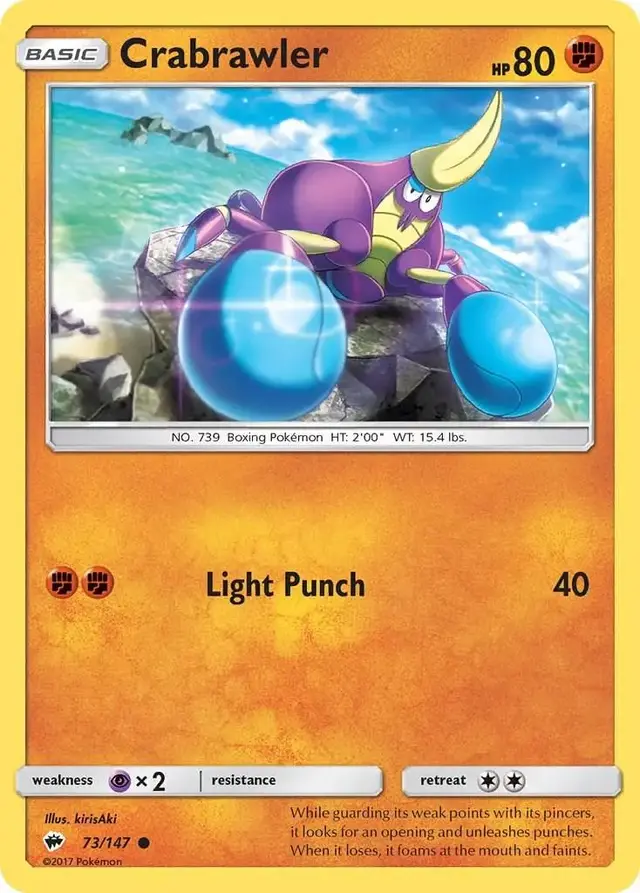 Crabrawler - Pokemon Burning Shadows #73
