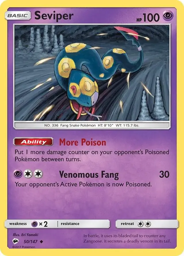 Seviper - Pokemon Burning Shadows #50