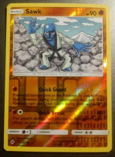 Sawk [Reverse Holo] - Pokemon Burning Shadows #72