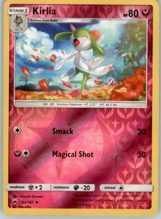 Kirlia [Reverse Holo] - Pokemon Burning Shadows #92