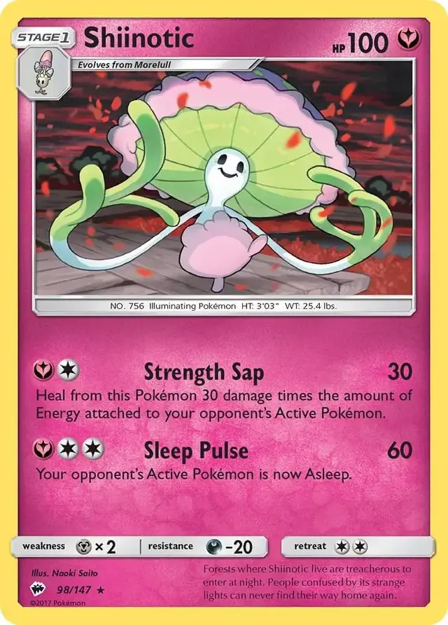 Shiinotic - Pokemon Burning Shadows #98
